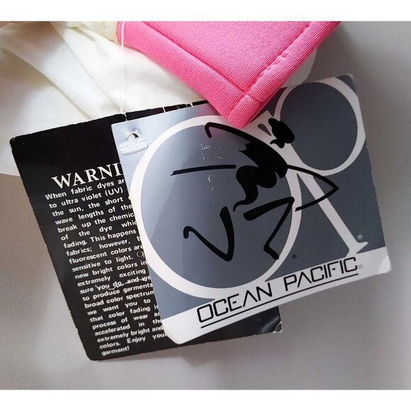 Vintage Ocean Pacific Jacket Men Medium Black Gray Windbreaker Nylon 90s - Picture 6 of 7